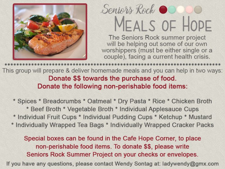 Seniors Rock - Meals Of Hope